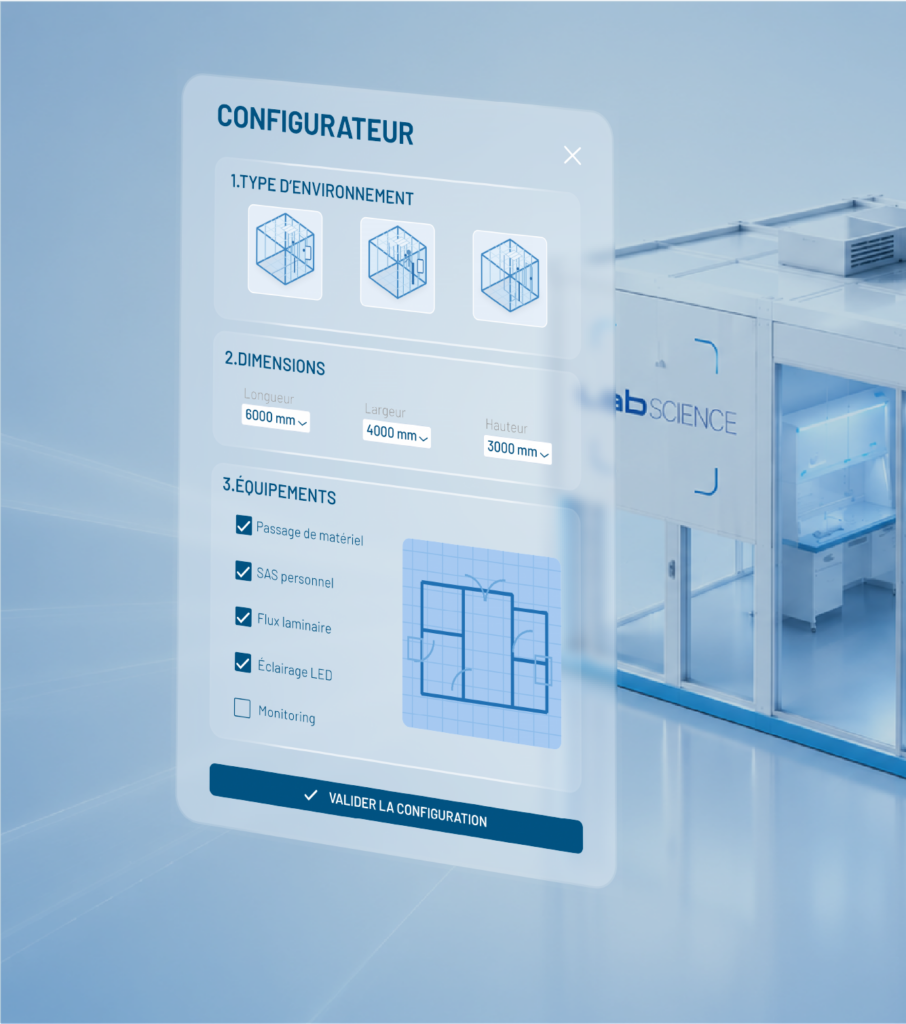 Salle blanche modulaire - Lab Science